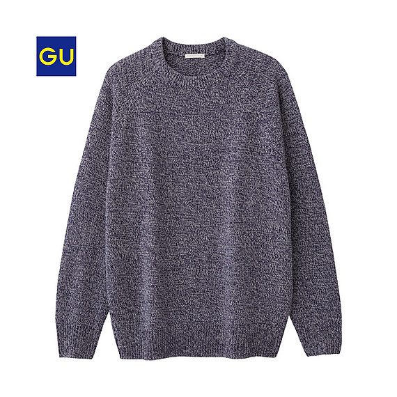 （GU）メランジクルーネックセーター（長袖）Ｂ